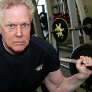 a professional appealing image of a caucasian man or woman exercising in a gym