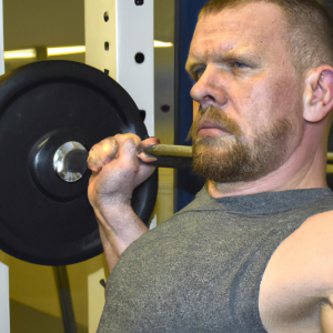 a professional appealing image of a caucasian man or woman exercising in a gym