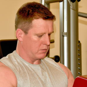 a professional appealing image of a caucasian man or woman exercising in a gym 346 300x300