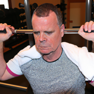 a professional appealing image of a caucasian man or woman exercising in a gym 432 300x300