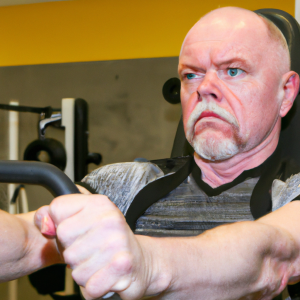 a professional appealing image of a caucasian man or woman exercising in a gym 518 300x300