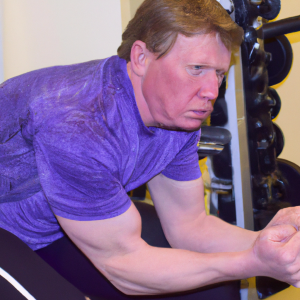 a professional appealing image of a caucasian man or woman exercising in a gym