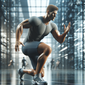 a photo realistic professionally appealing image of a good looking and athletic white man exercising in a gym 887 300x300