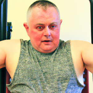 a professional appealing image of a caucasian man or woman exercising in a gym