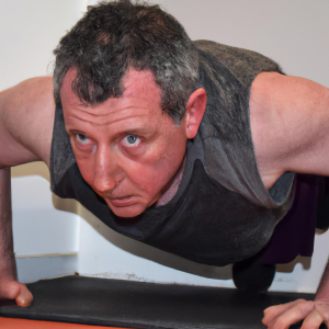 a professional appealing image of a caucasian man or woman exercising in a gym