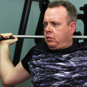 a professional appealing image of a caucasian man or woman exercising in a gym