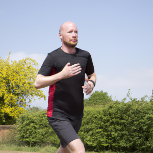 a professional appealing image of a caucasian man or woman jogging on a sunny day 290 300x300