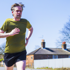 a professional appealing image of a caucasian man or woman jogging on a sunny day 814 300x300